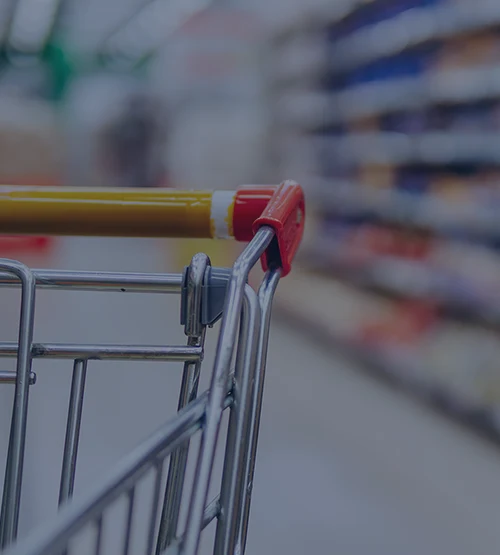 Grande distribution - caddie de magasin